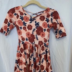 Rust Color floral Dot Dot Smile Dress Size 7